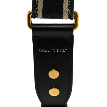 Christian Dior Canvas Embroidered Shoulder Strap Blue 3 of 5