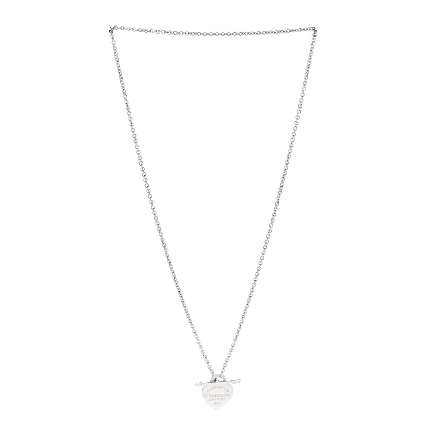 Tiffany Sterling Silver Small Return to Tiffany Lovestruck Pendant Necklace 3 of 5