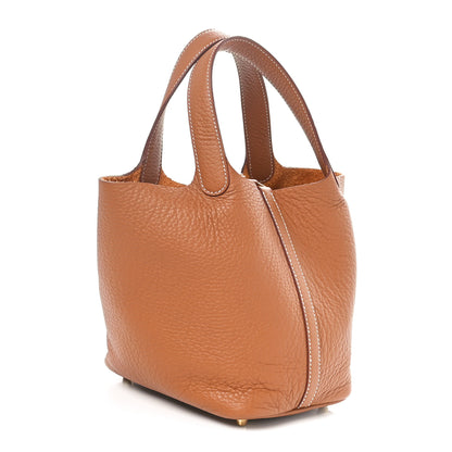 Hermes Taurillon Clemence Picotin Lock 18 PM Gold 2 of 11