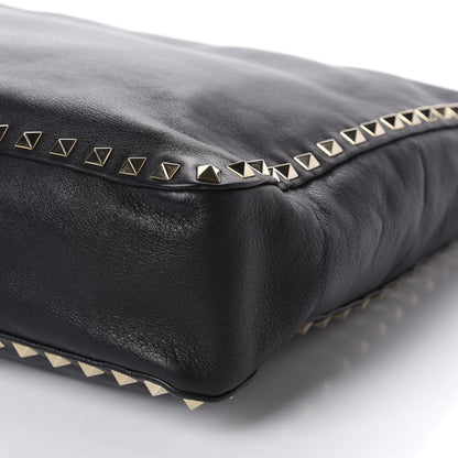 Valentino Garavani Vitello Large Rockstud Flip-Lock Messenger Bag Black 7 of 9