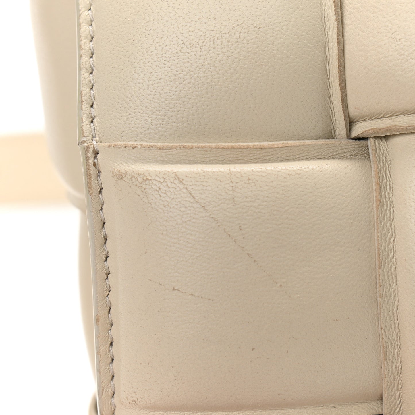 Nappa Maxi Intreccio Padded Cassette Crossbody Bag Plaster