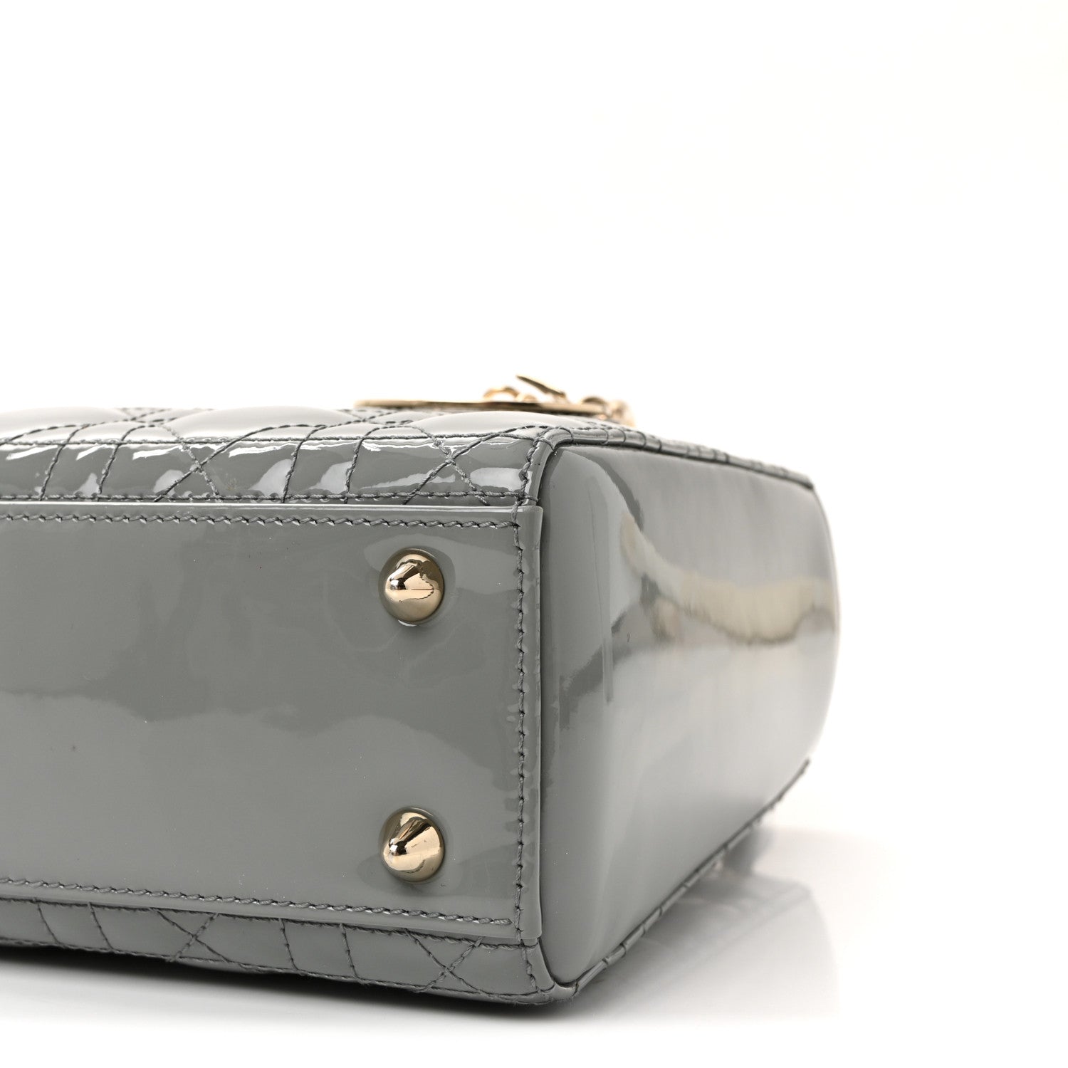 Christian Dior Patent Cannage Small Lady Dior Grey 1807979