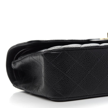 Chanel Caviar Quilted Medium Double Flap Black 9 of 10