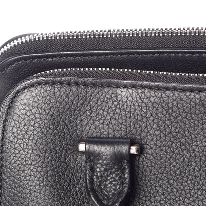 Celine Drummed Calfskin Suede Double Zip Trapeze Black 22 of 23