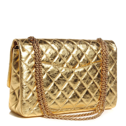 Chanel Calfskin 2.55 Reissue 227 Flap Metallic Gold 3 of 8