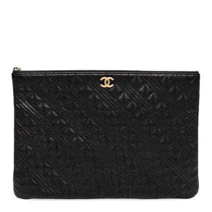 Chanel Caviar Geometric Quilted Cosmetic Case Black 1 of 7