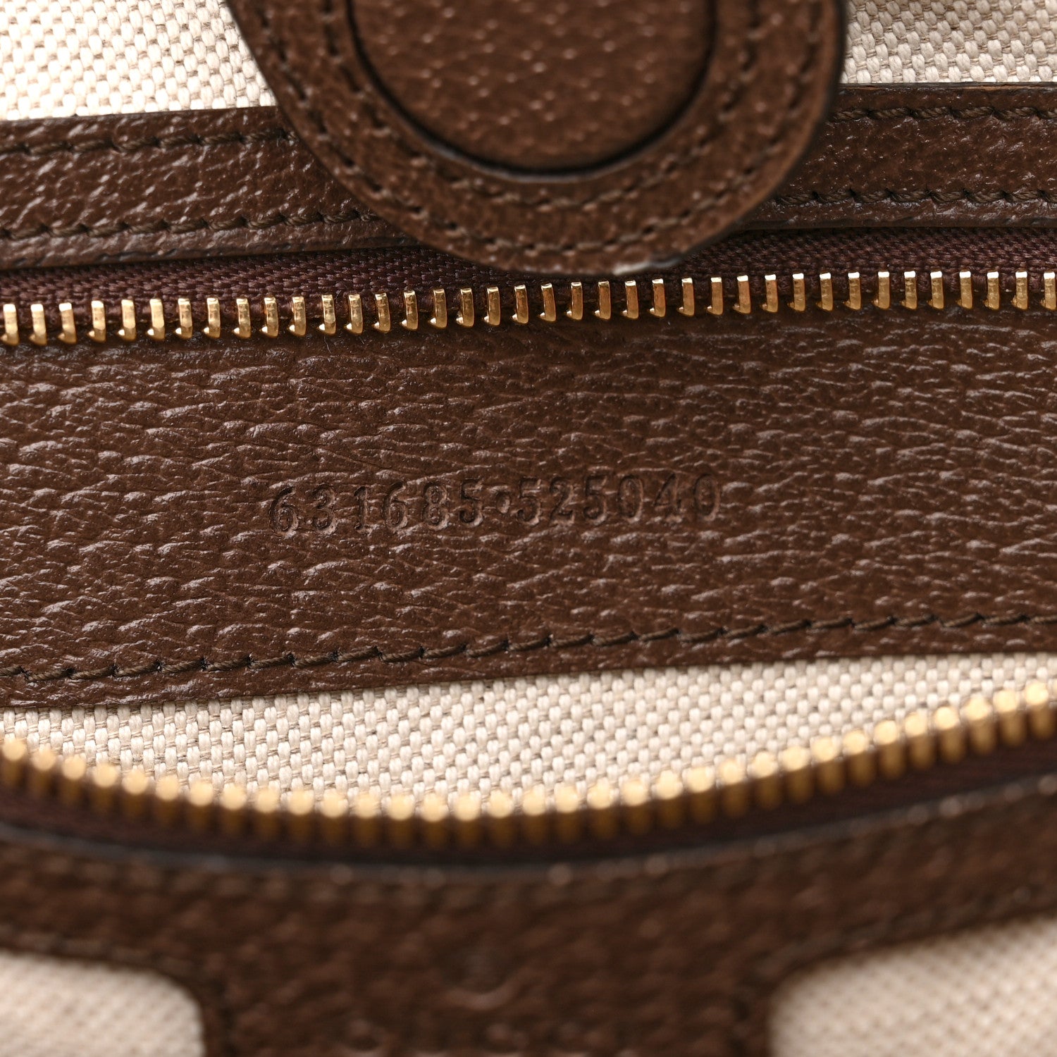 Gucci Monogram Jumbo GG Textured Dollar Calfskin Web Medium Ophidia Shopping Tote Camel Ebony 7 of 15