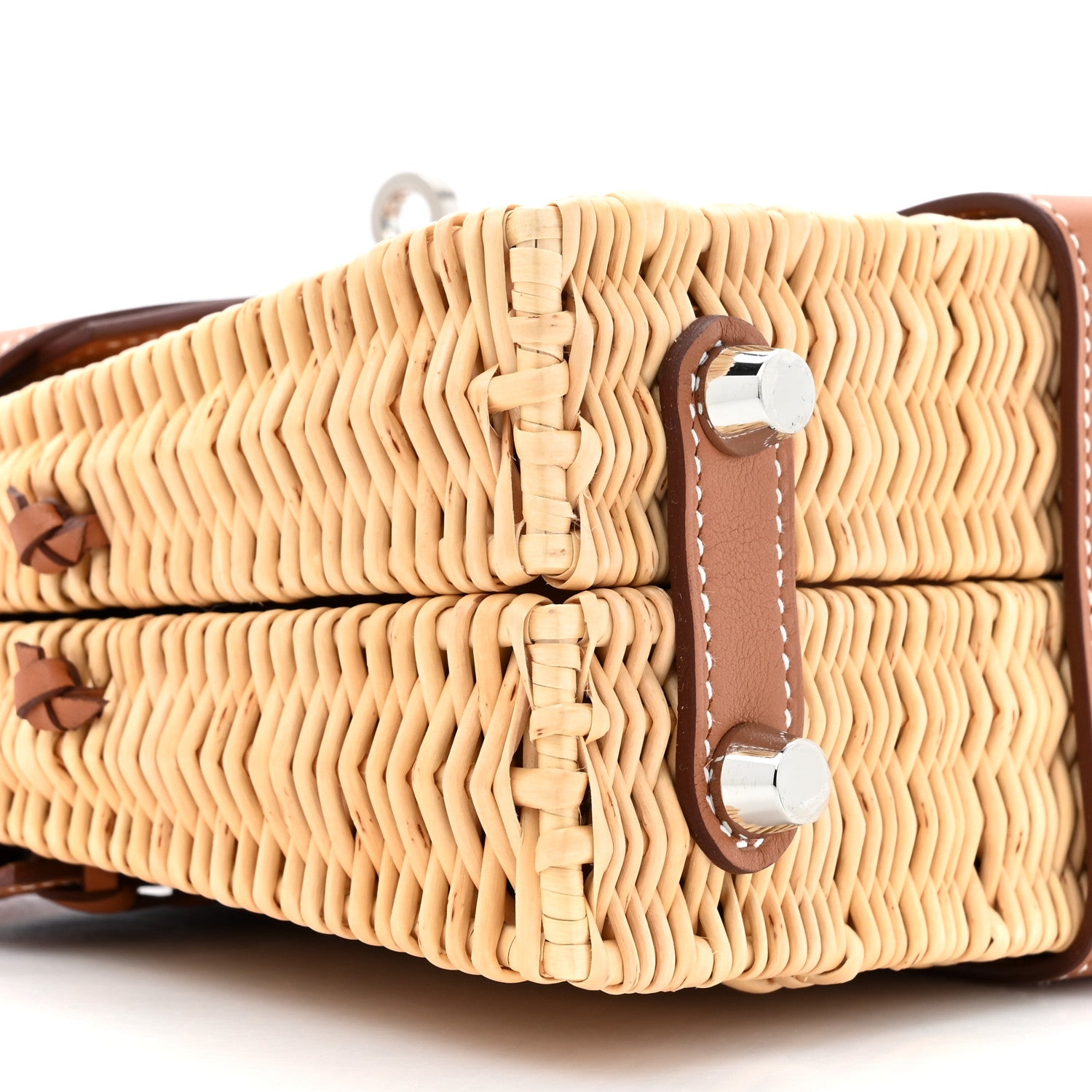 Hermes Wicker Swift Picnic Mini Kelly 20 Naturel Gold 10 of 12