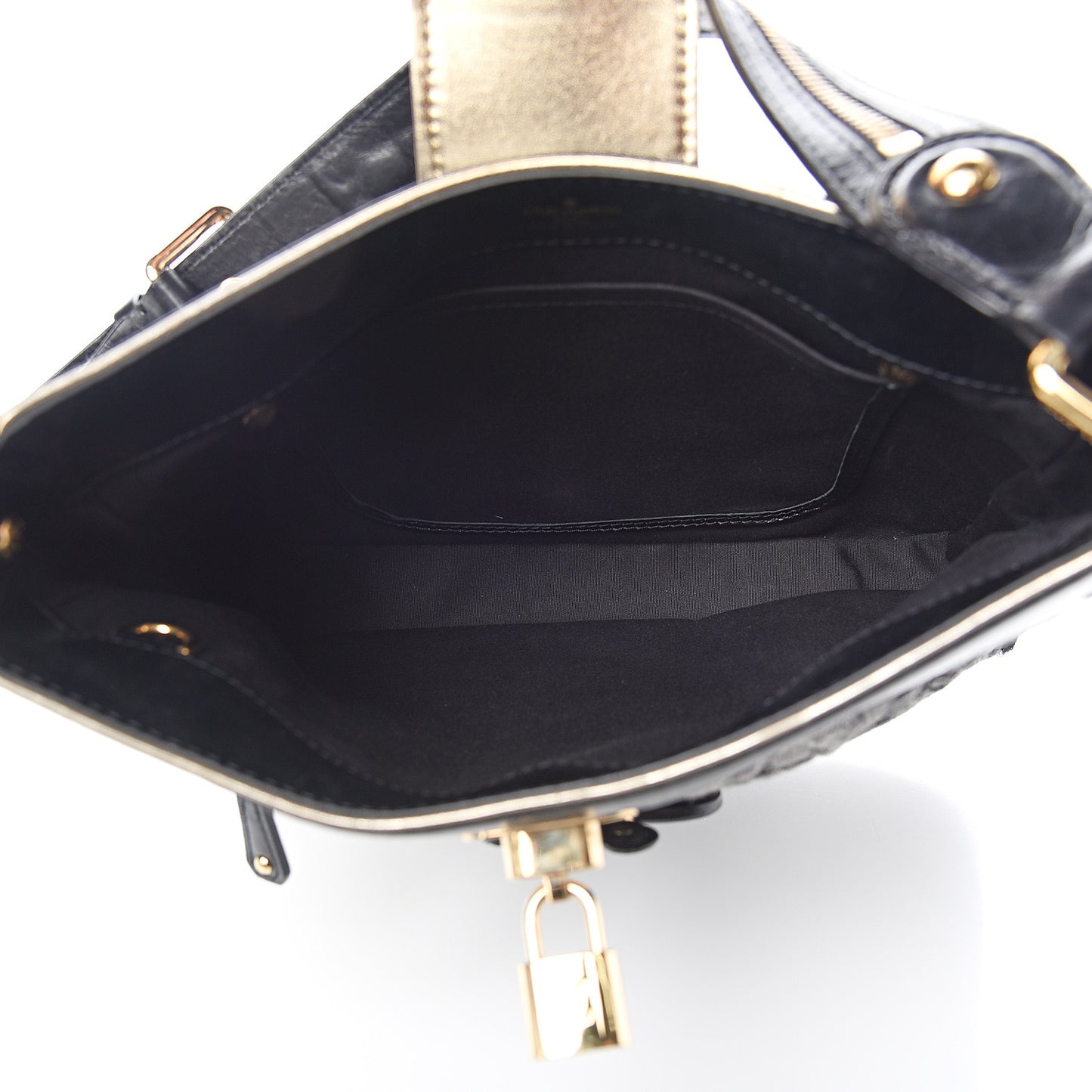 Denim Quilted Monogram Musette Black