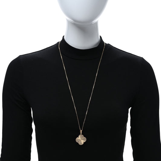 18K Yellow Gold Guilloche Magic Alhambra Long Necklace