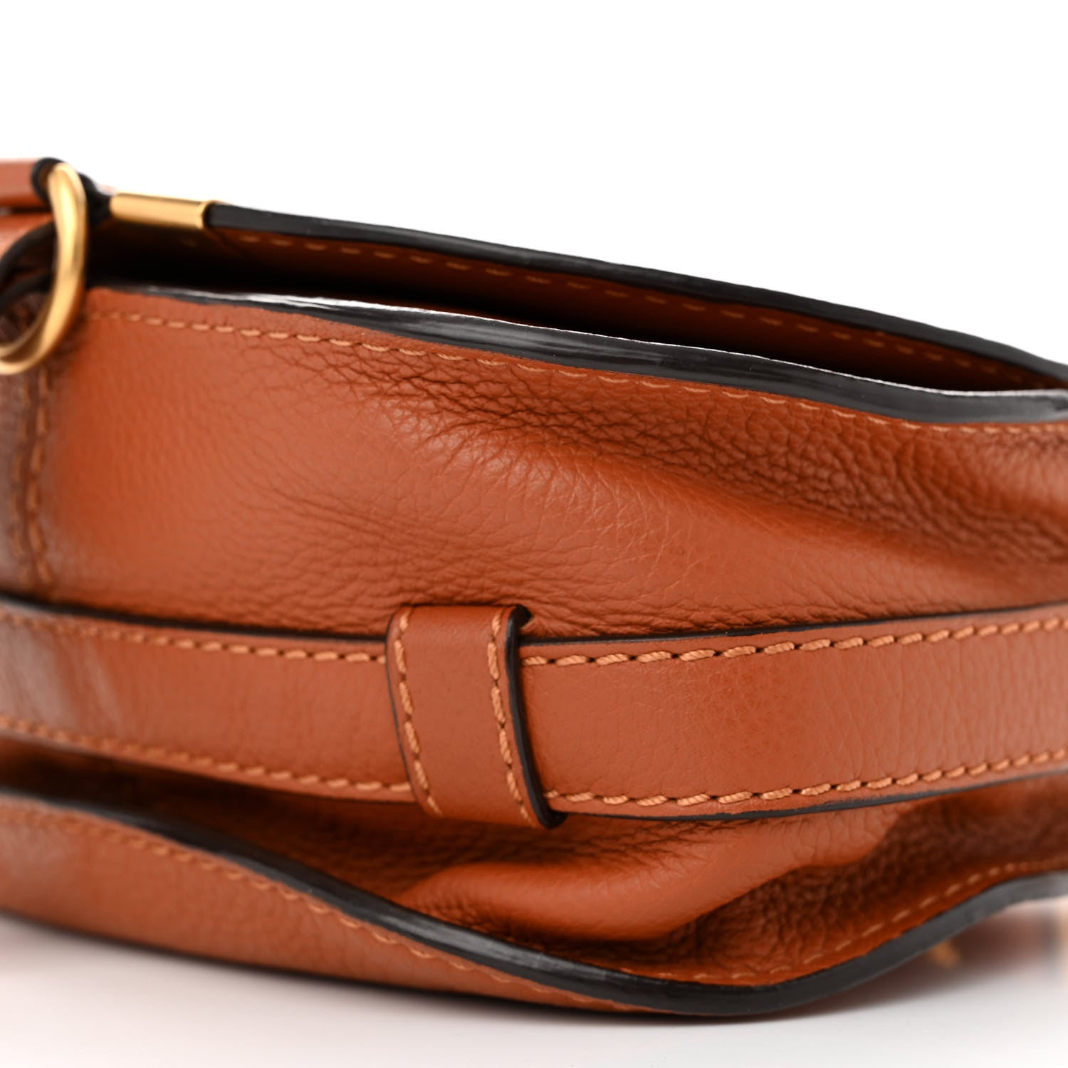 Chloe Grained Calfskin Small Marcie Saddle Bag Tan 10 of 13