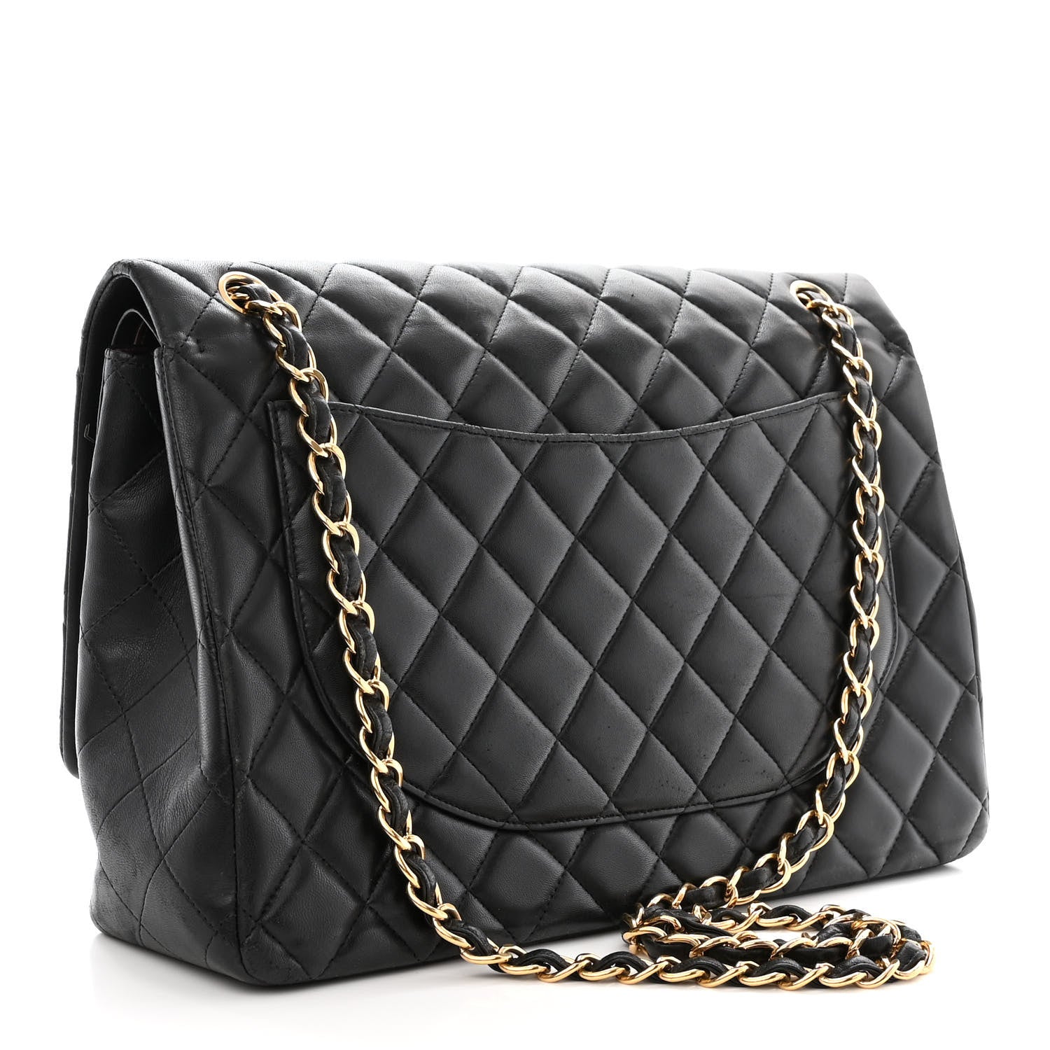 Chanel Lambskin Quilted Maxi Double Flap Black 3 of 15