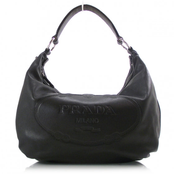 Leather Logo Sacca Nero