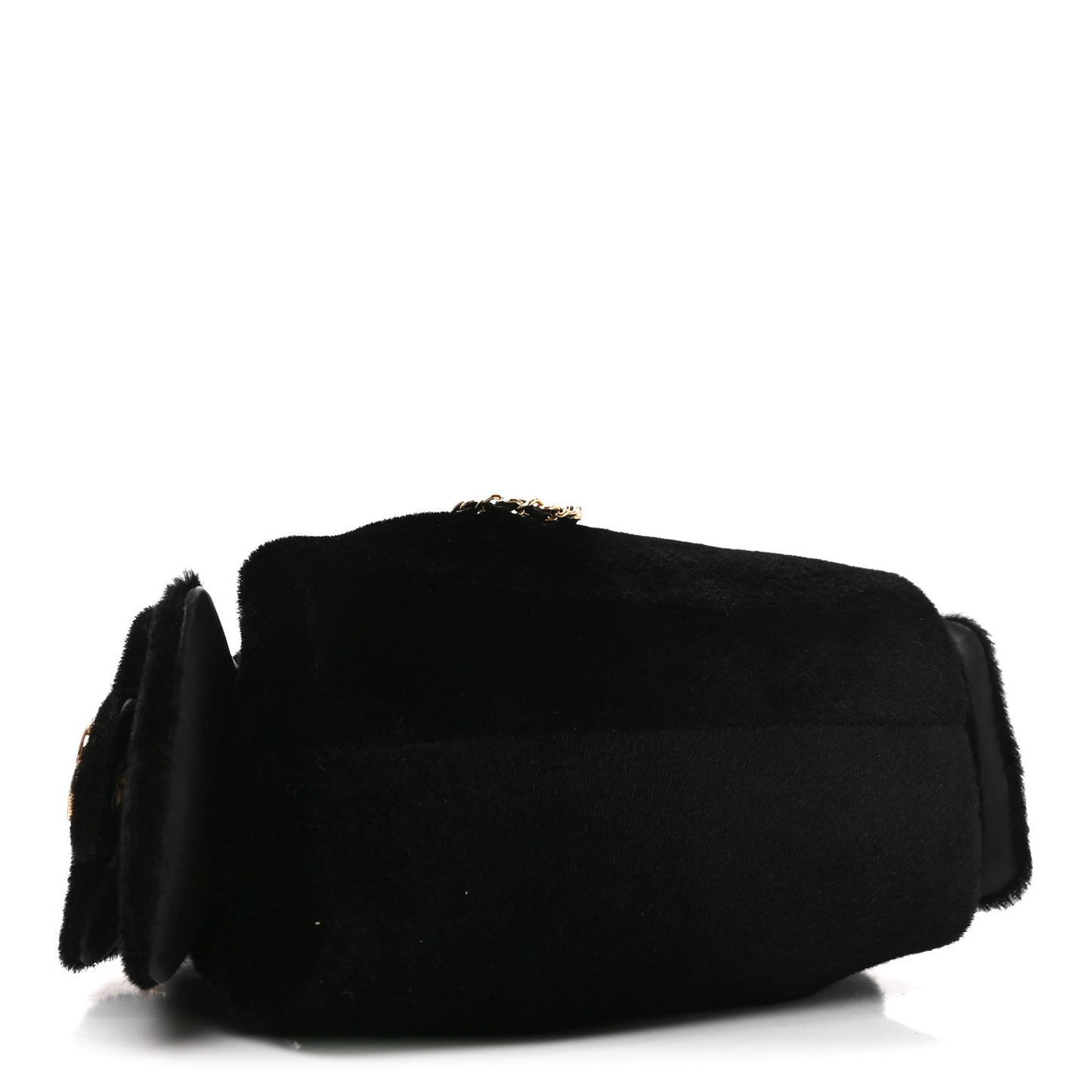 Pony Hair Mini Chanel 25 Handbag Black