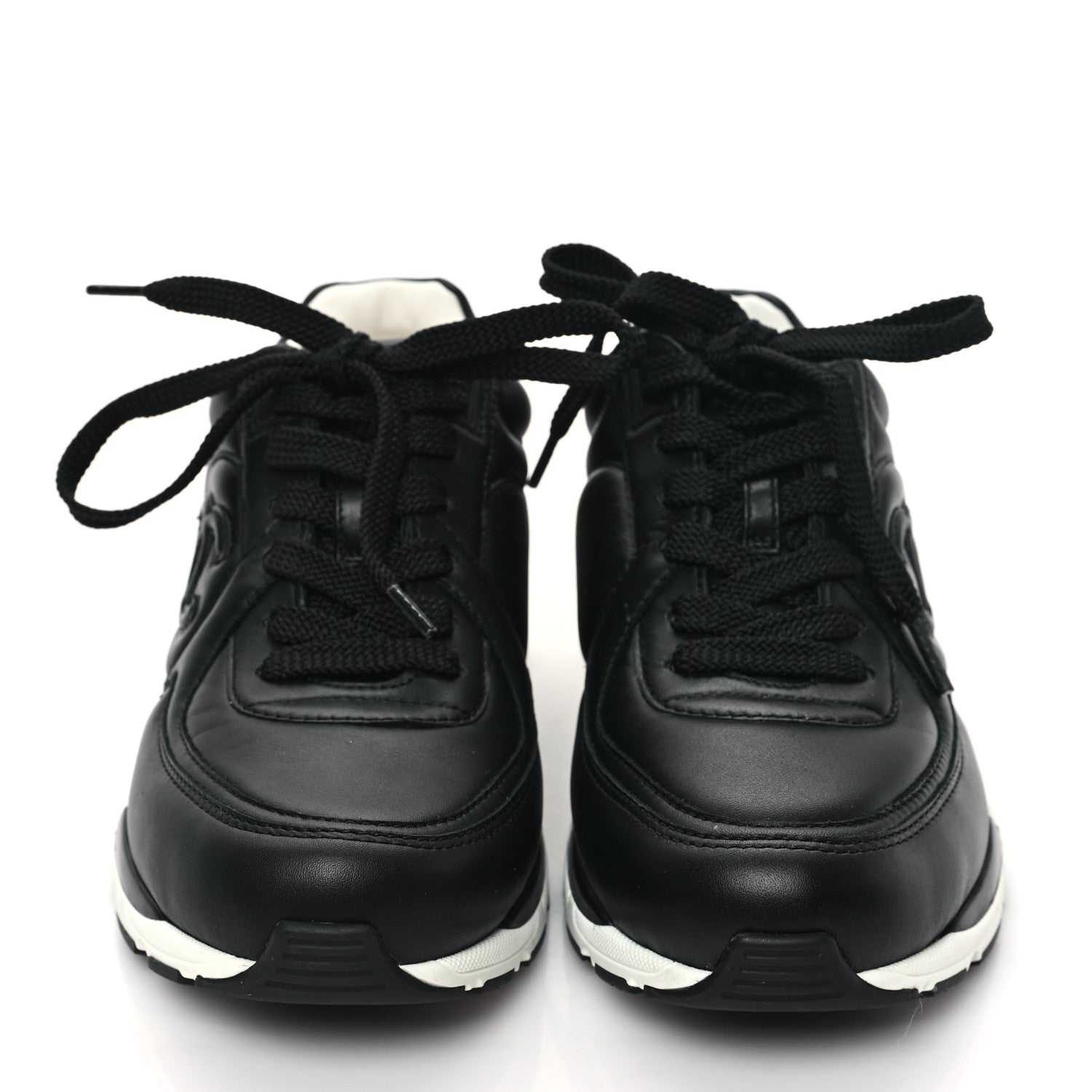Chanel Calfskin CC Sneakers 36 Black 2 of 9