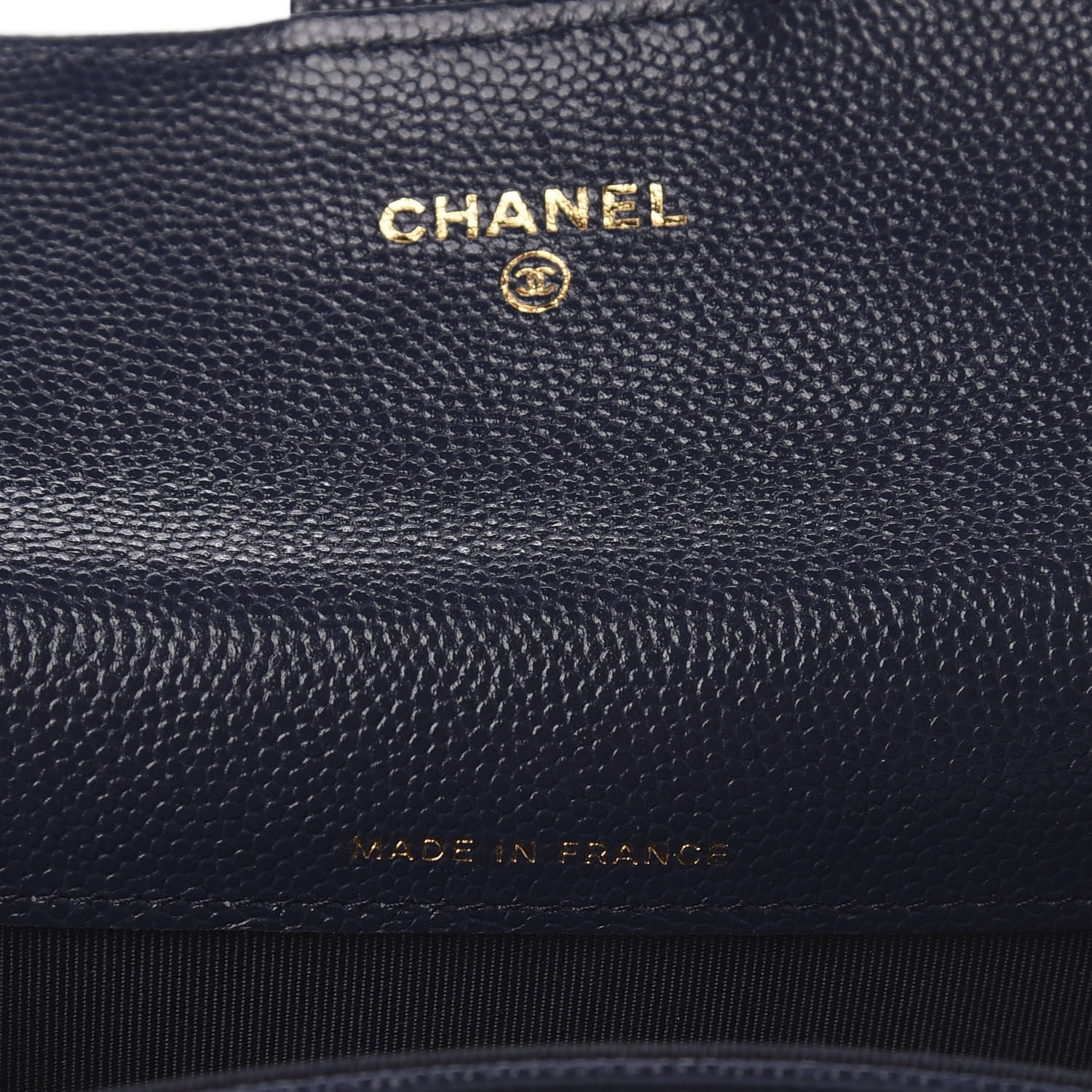 Chanel Caviar Quilted Flap Card Holder Wallet Navy Blue 7 of 9