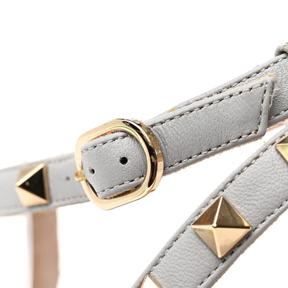 Valentino Garavani Suede Rockstud Ankle Strap 100mm Pumps 40.5 Pastel Grey 10 of 11