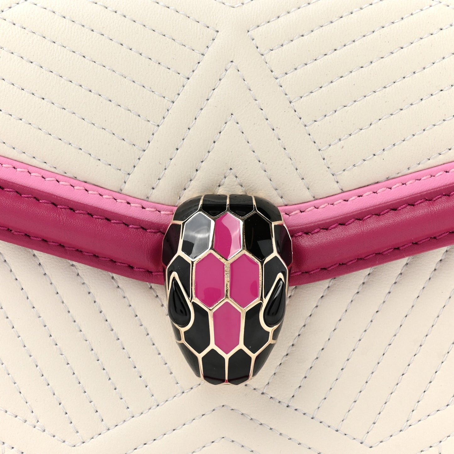 Quilted Nappa Smooth Calfskin Serpenti Forever Diamond Blast Pink