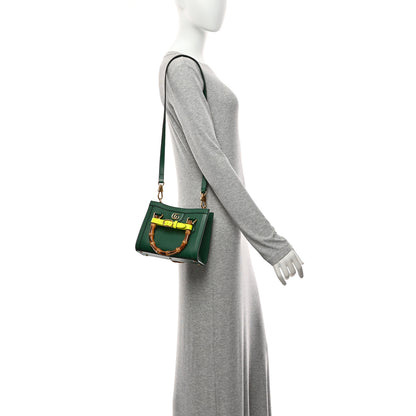 Gucci Wonka Grain Calfskin Mini Diana Tote Bag Green Yellow Fluo 2 of 12