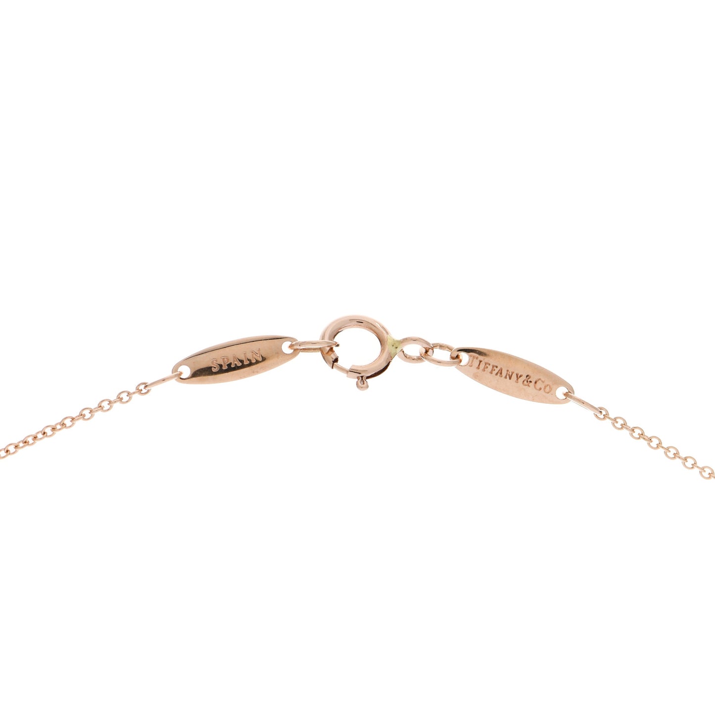 18K Rose Gold 6.5mm Elsa Peretti Bean Pendant Necklace