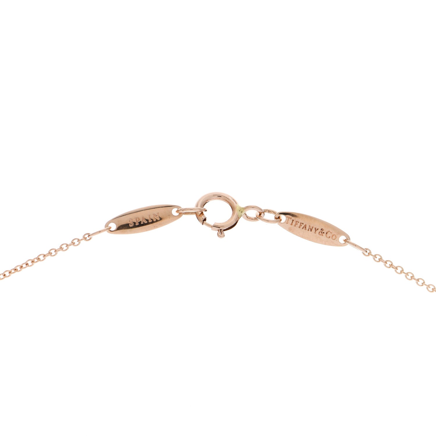 Tiffany 18K Rose Gold 6.5mm Elsa Peretti Bean Pendant Necklace 4 of 5