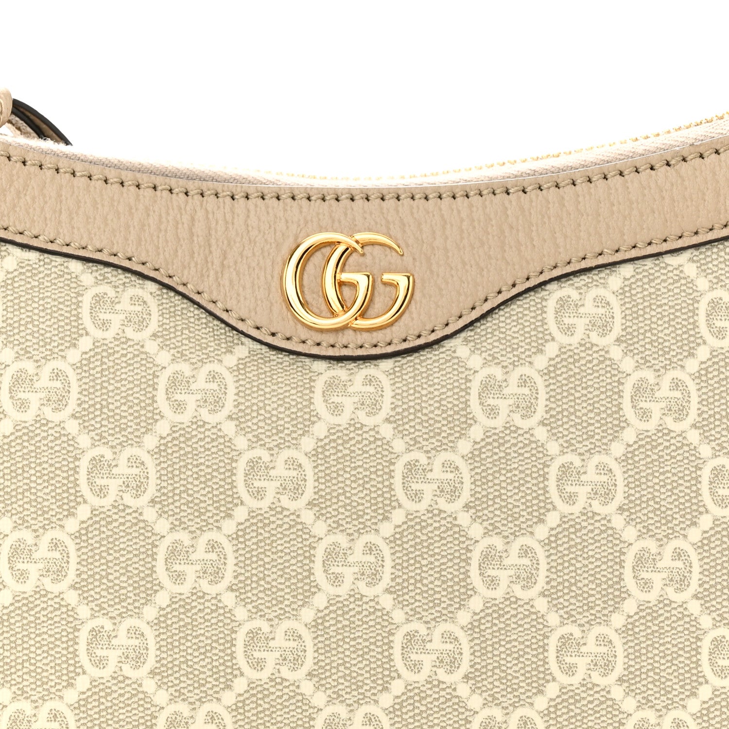 Gucci GG Supreme Monogram Textured Dollar Calfskin Small Ophidia Hobo Beige Mystic White Oatmeal 8 of 10
