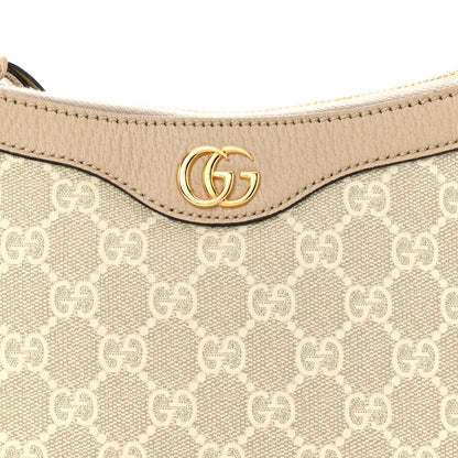 Gucci GG Supreme Monogram Textured Dollar Calfskin Small Ophidia Hobo Beige Mystic White Oatmeal 8 of 10