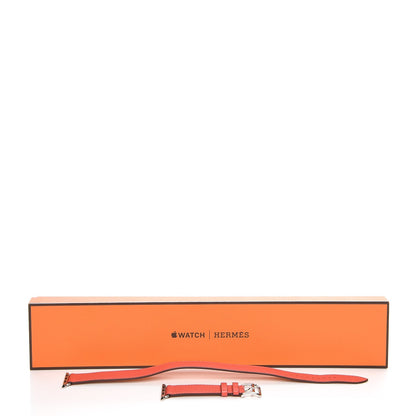 Hermes Epsom 38mm Apple Watch Double Tour Band Rose Jaipur 6 of 6