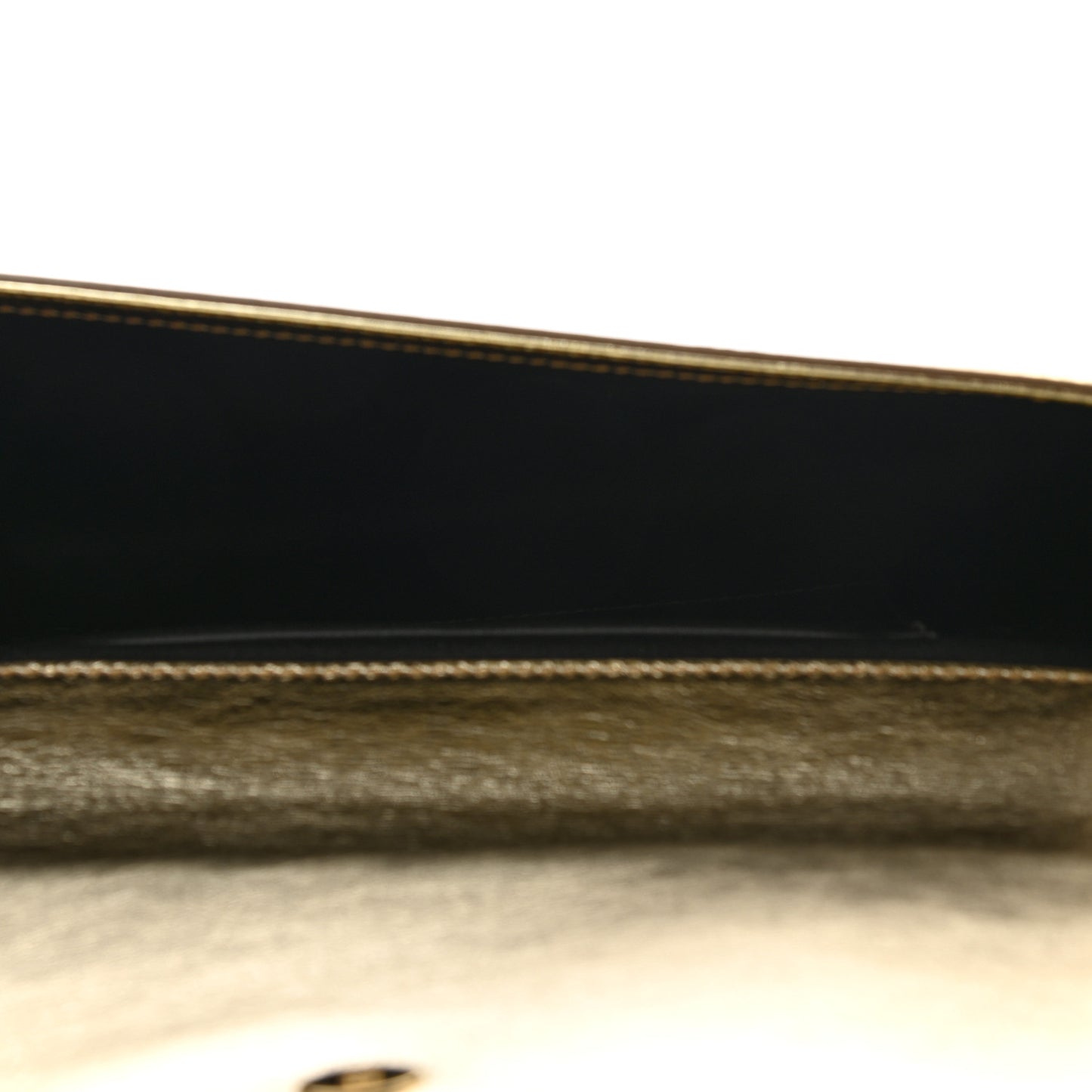 Metallic Calfskin Monogram Large Belle De Jour Clutch Gold
