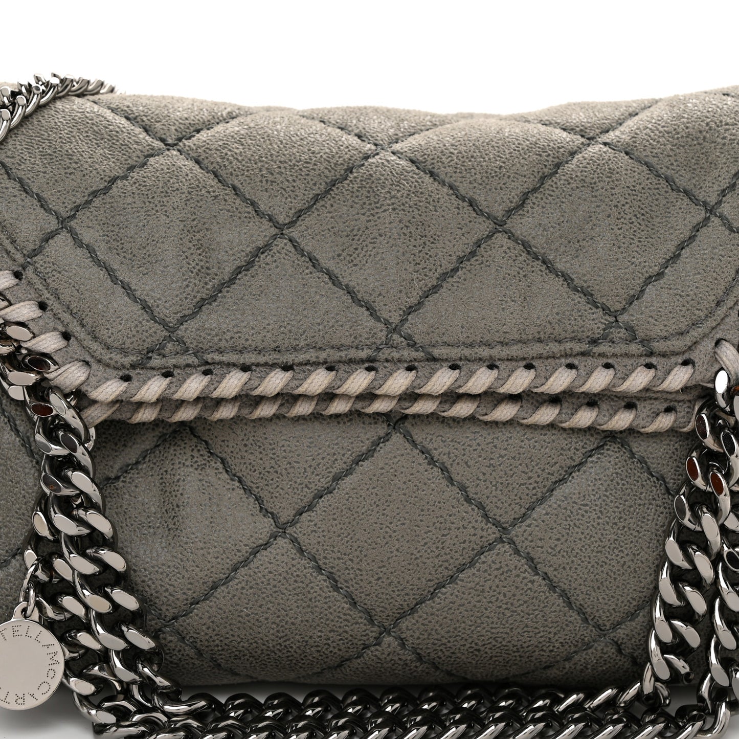 Shaggy Deer Quilted Mini Falabella Grey