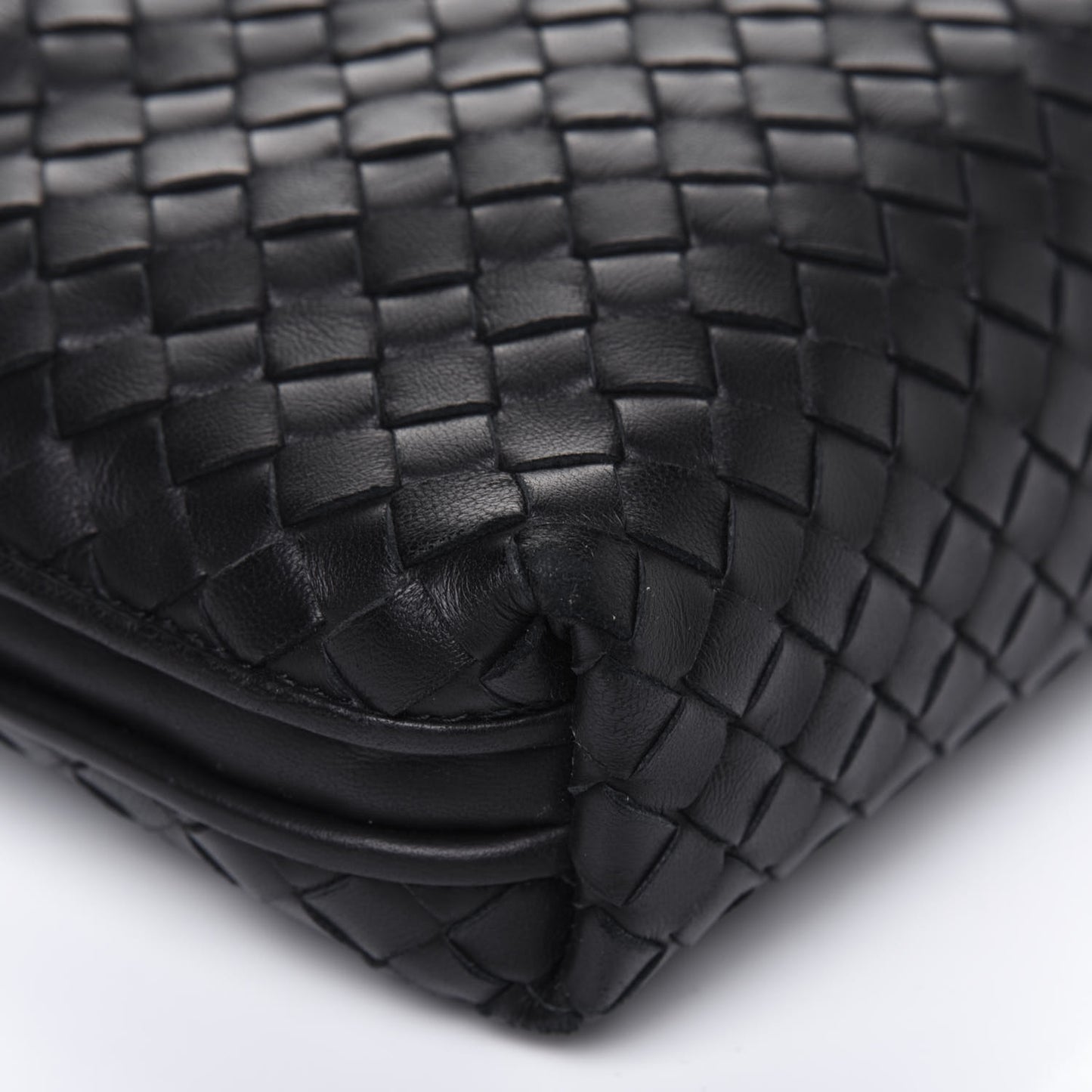 Nappa Intrecciato Pillow Crossbody Messenger Black