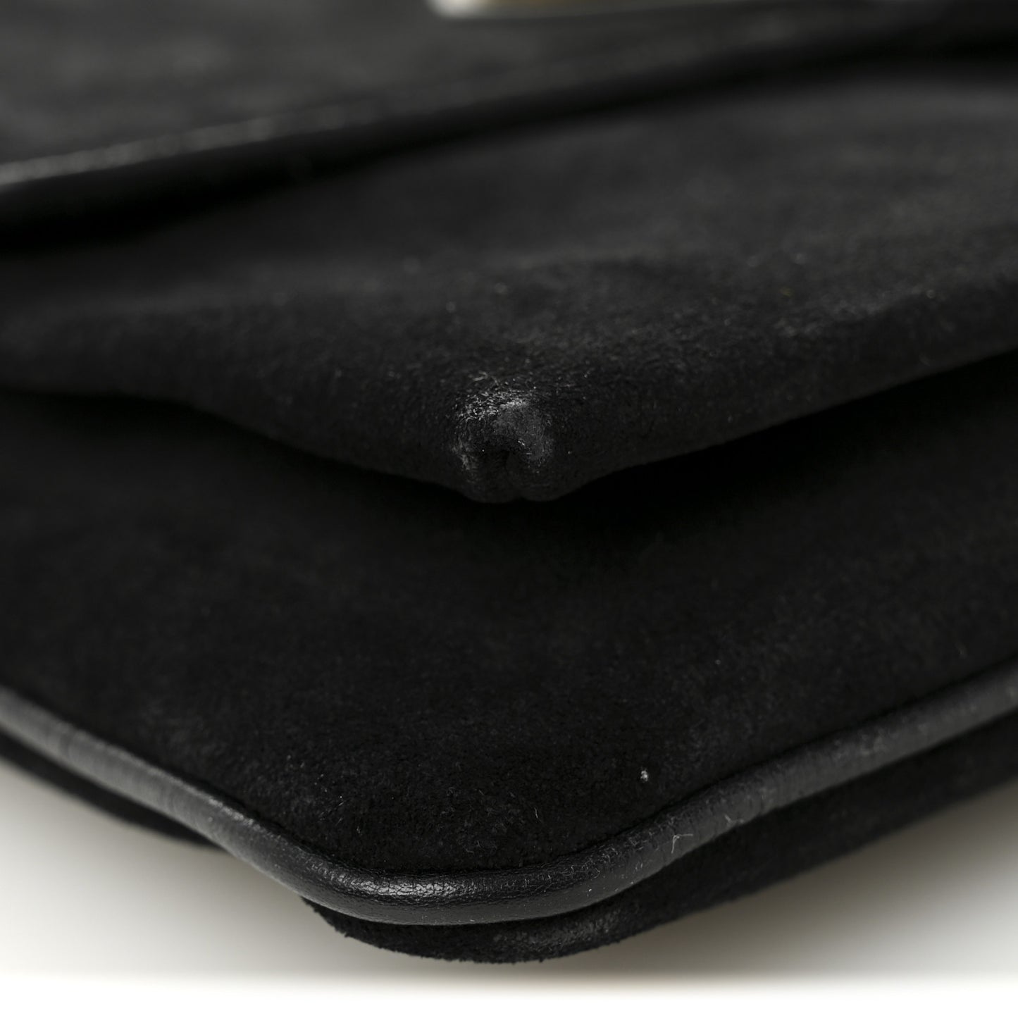 Suede Medium Arli Flap Shoulder Bag Black