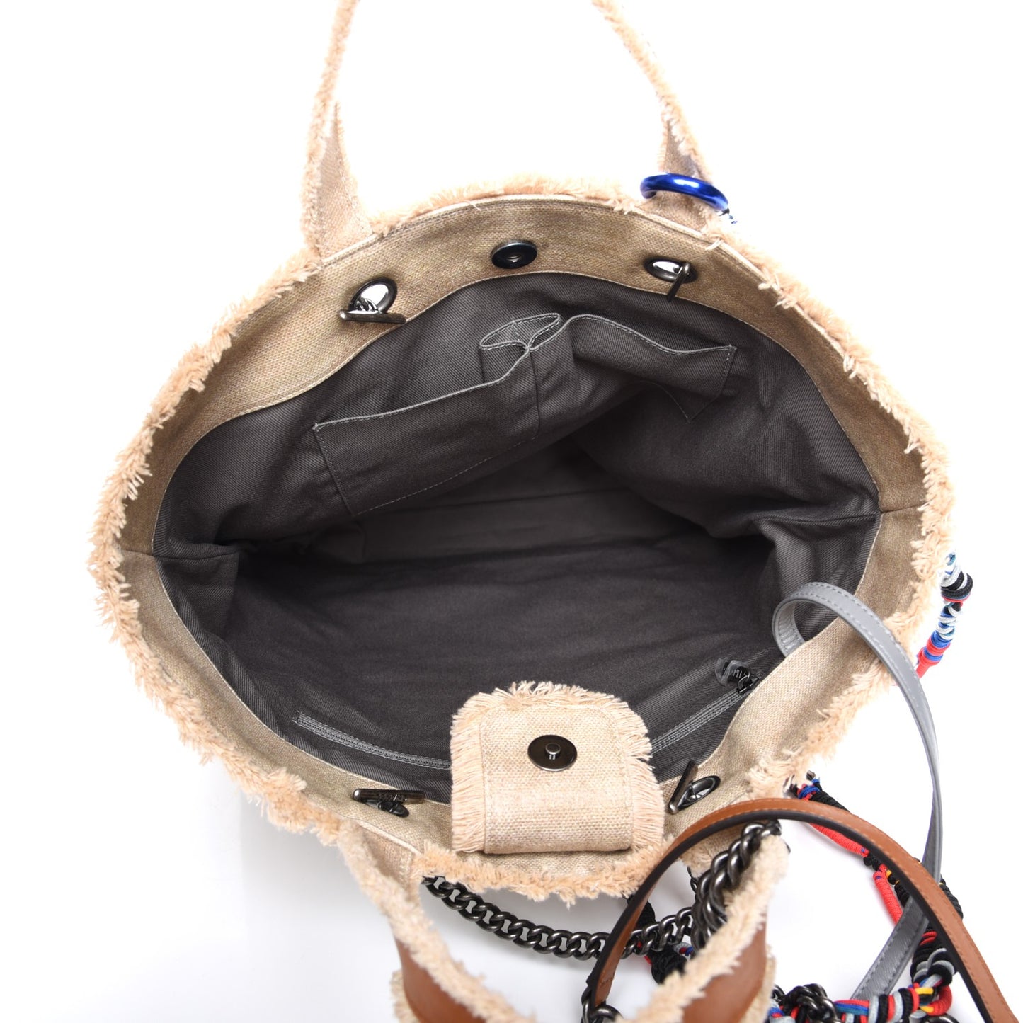 Canvas Large Graffiti Tote Beige