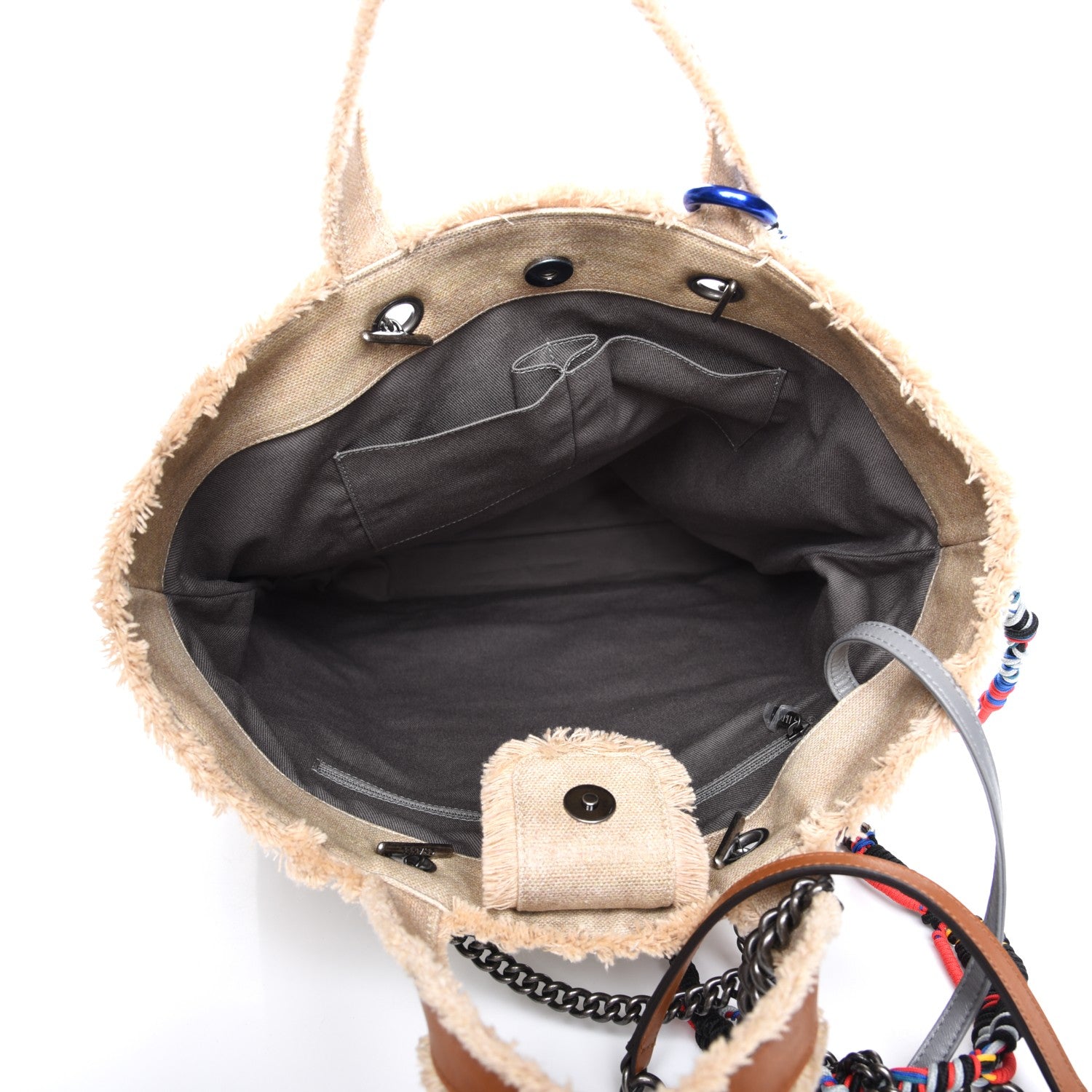 Chanel Canvas Large Graffiti Tote Beige 5 of 7