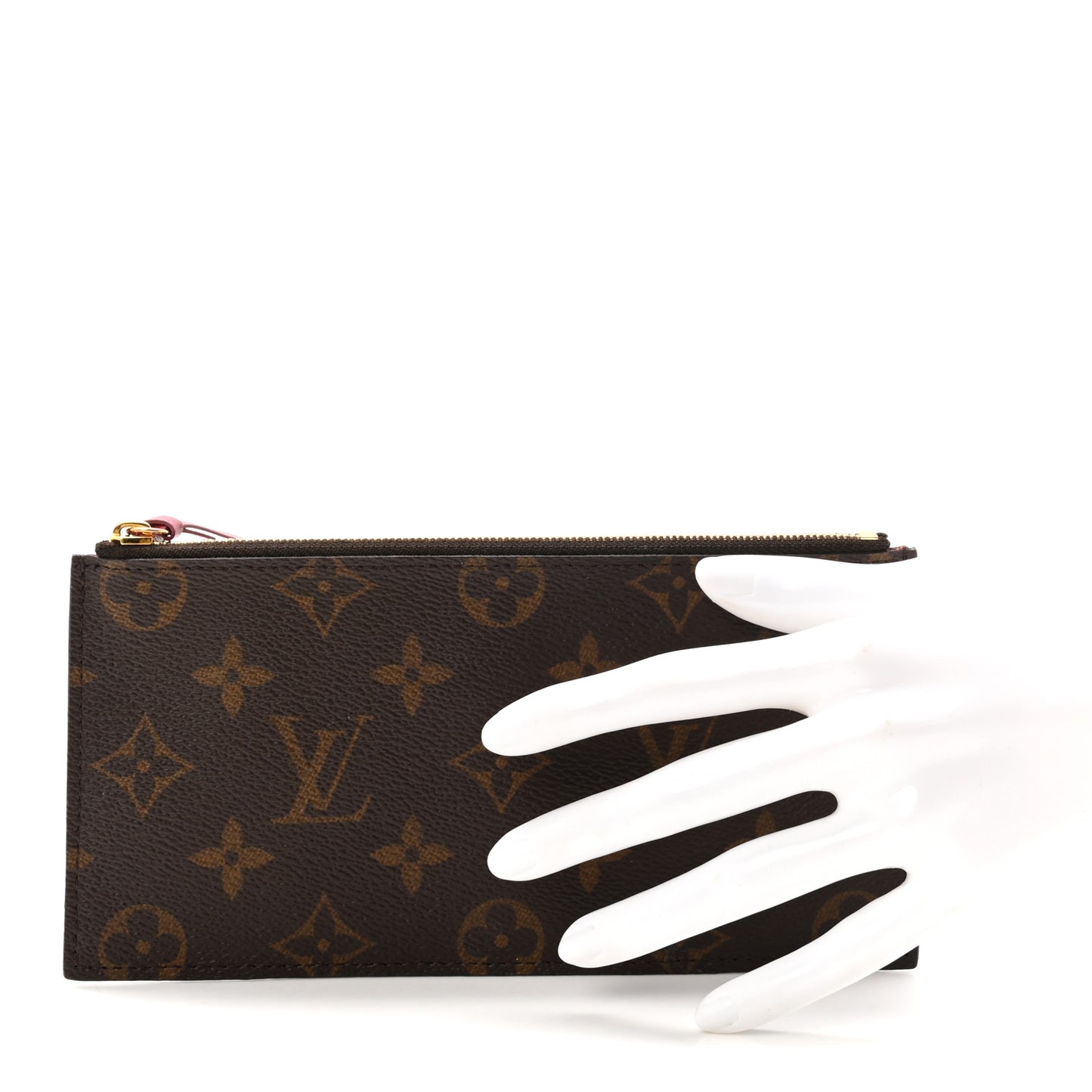 Monogram Felicie Chain Wallet Zippered Insert Fuchsia