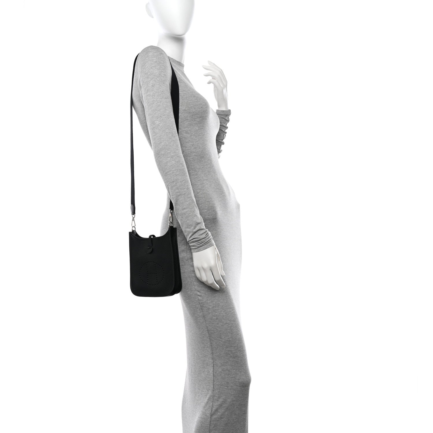 Hermes Taurillon Clemence Evelyne TPM Black 2 of 10