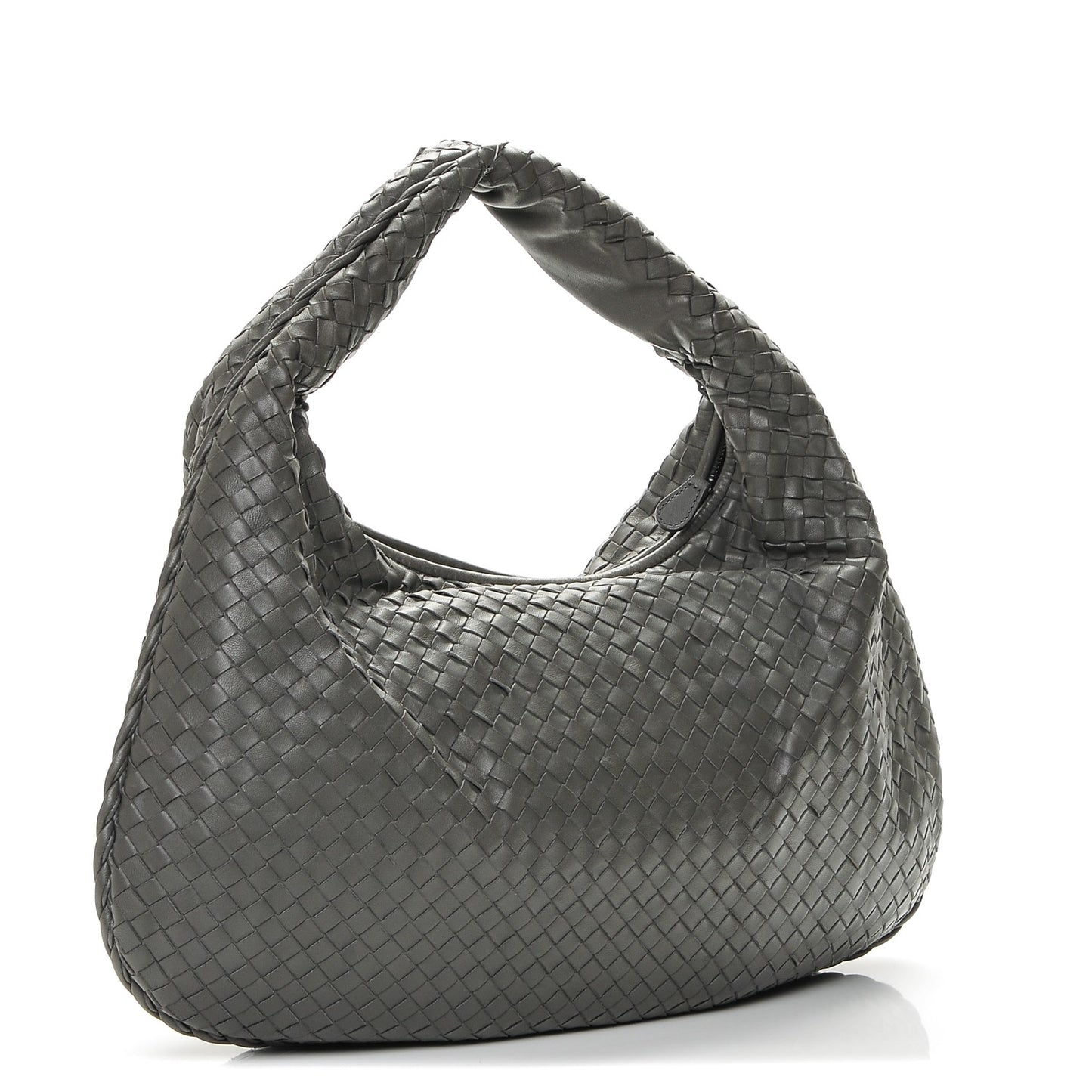 Nappa Intrecciato Medium Veneta Hobo Grey
