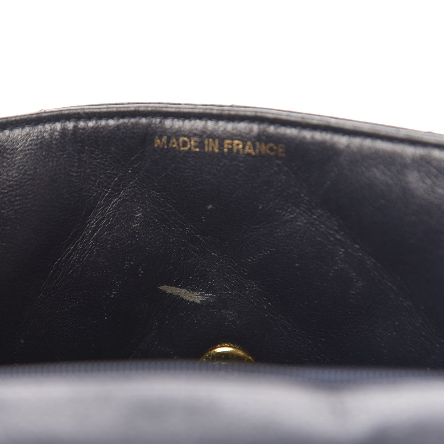 Caviar Quilted Small Single Flap Navy