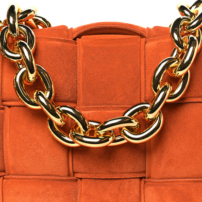 Bottega Veneta Suede Maxi Intrecciato Padded Chain Cassette Crossbody Bag Maple 7 of 9