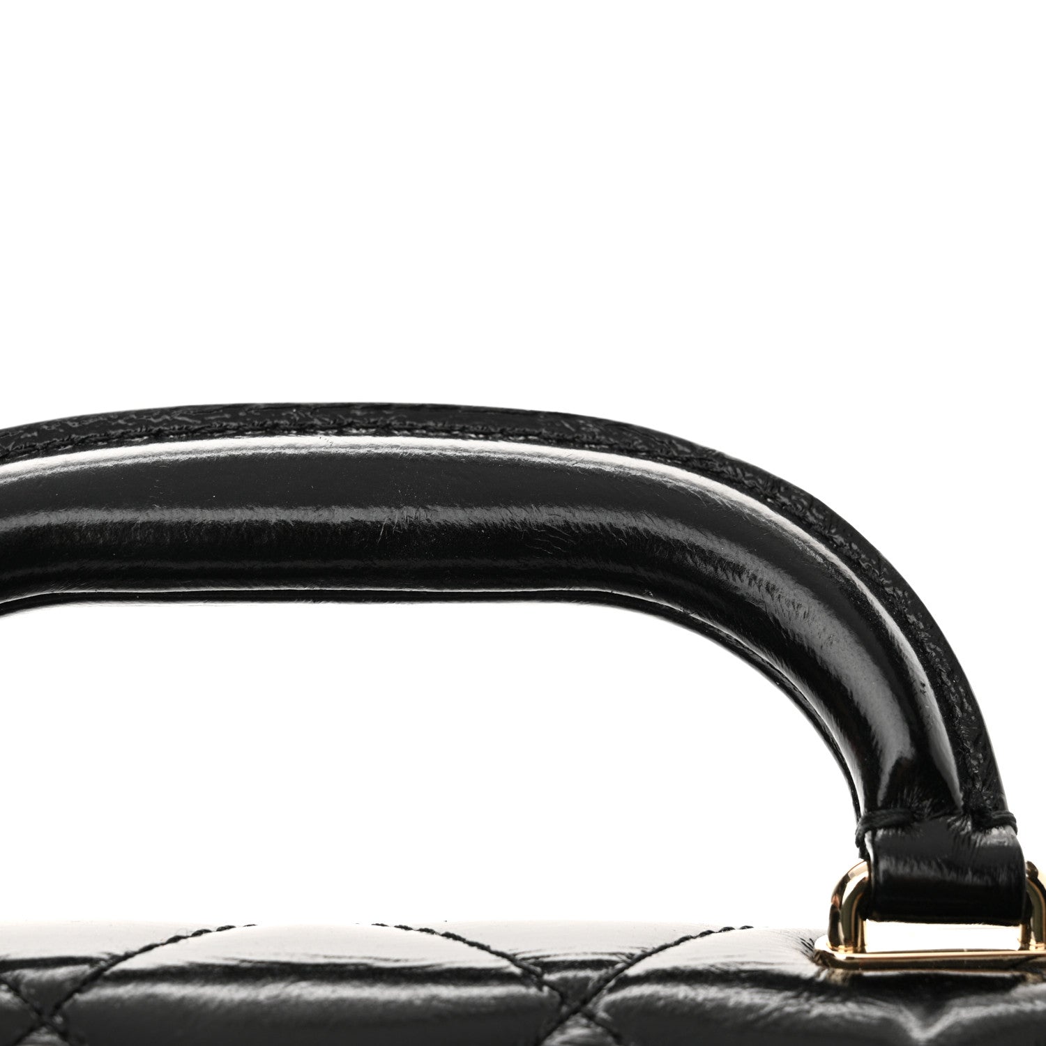 Chanel Shiny Lambskin Quilted Coco Trip Flap Bag Black 11 of 11