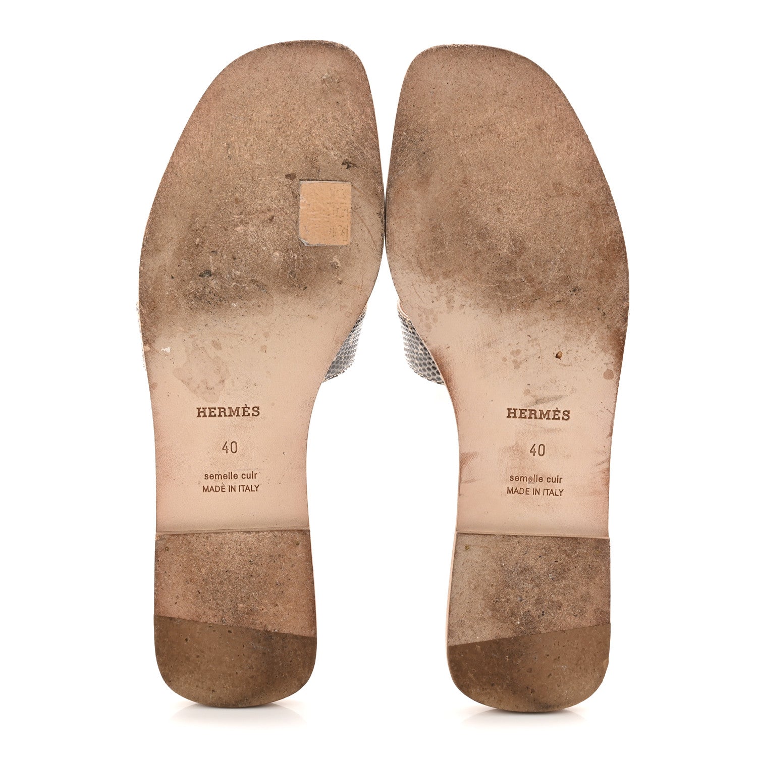 Hermes Lizard Oran Sandals 40 Ombre 6 of 10