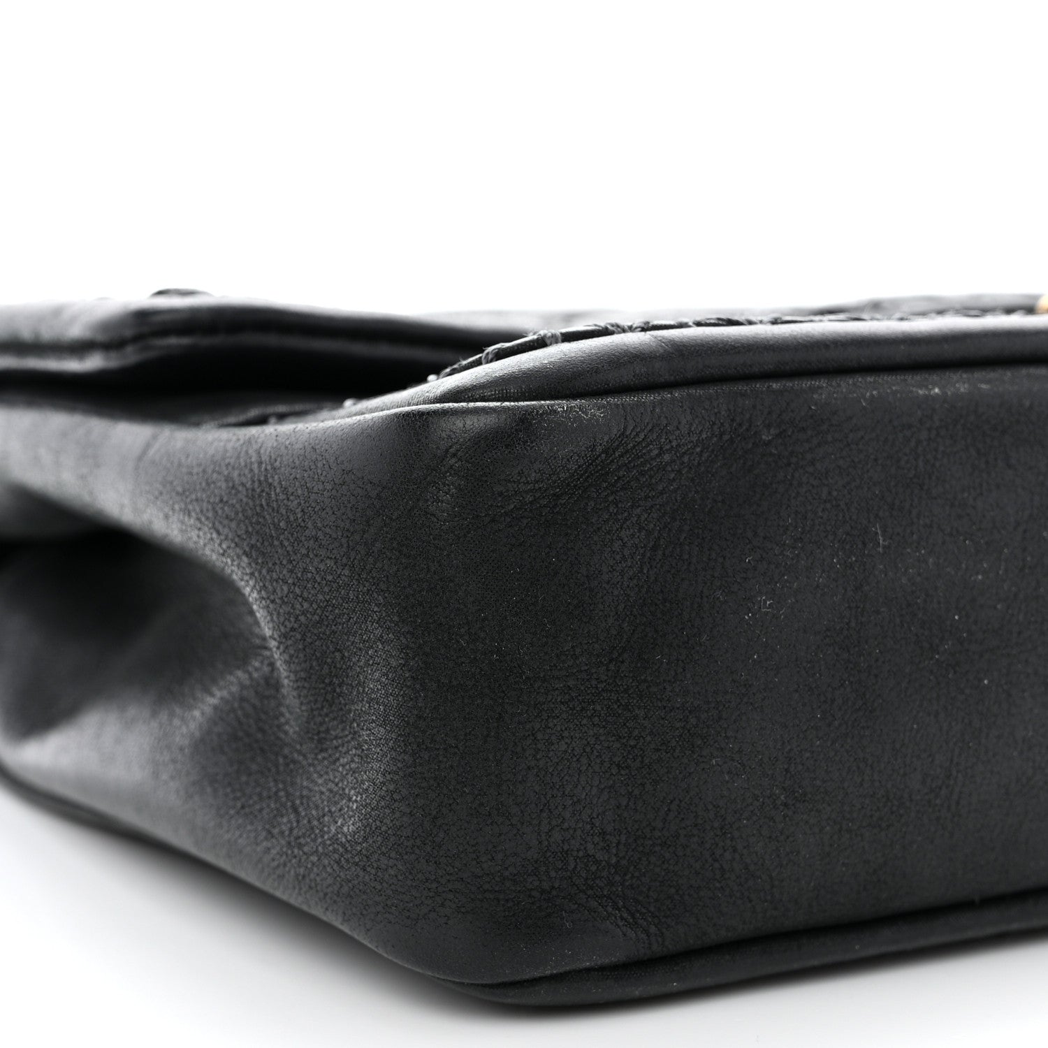 Chanel Lambskin Stitched Quilted Flap Black 9 of 10