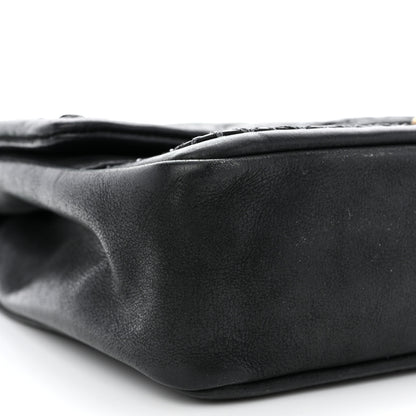 Chanel Lambskin Stitched Quilted Flap Black 9 of 10