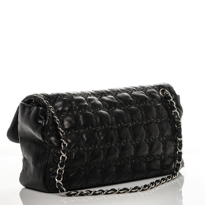 Chanel Lambskin Tweed Double Stitch Maxi Flap Black 3 of 7