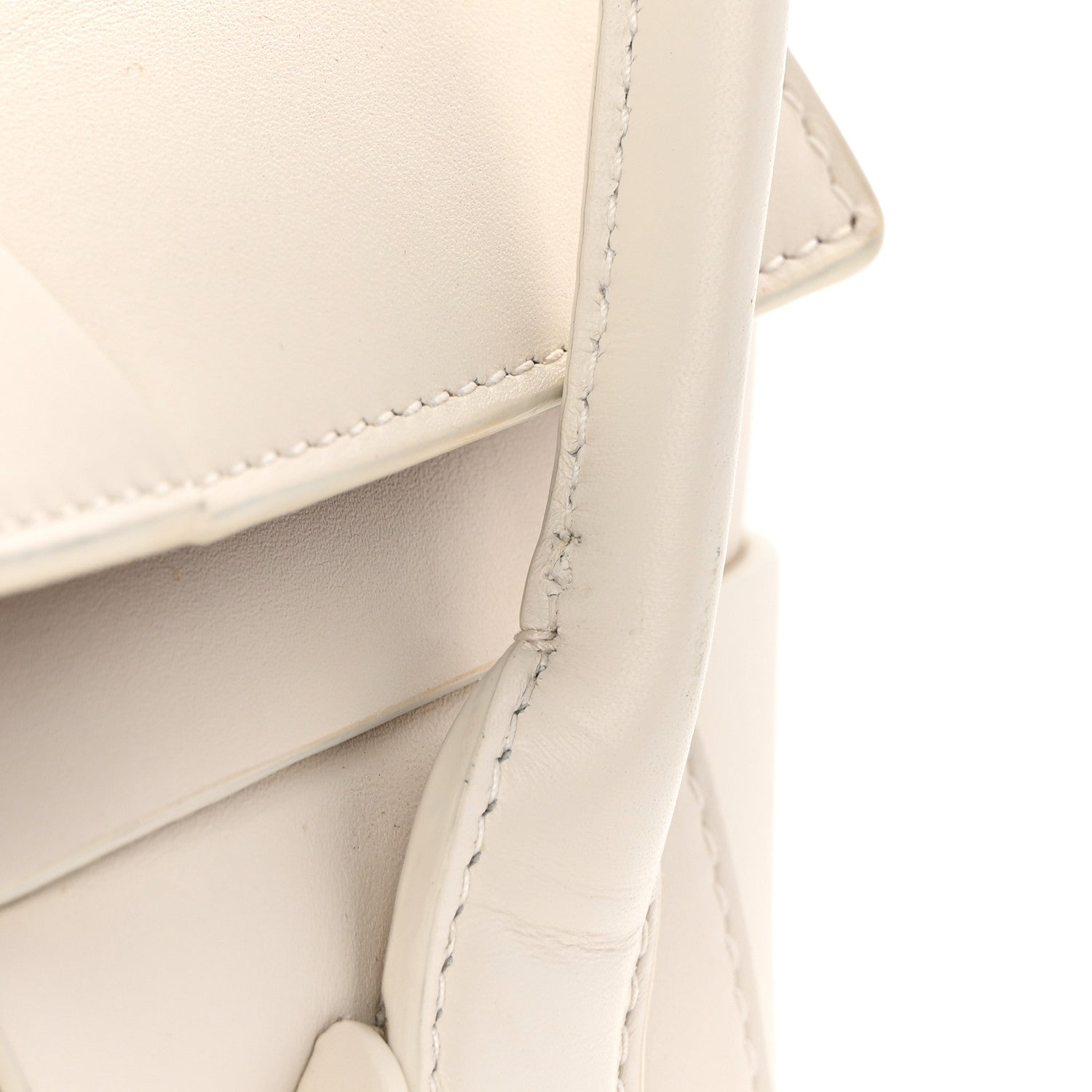 Bottega Veneta French Calfskin Maxi Intrecciato Small Arco Bianco 13 of 15