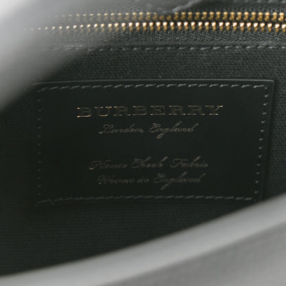 Burberry Derby Calfskin House Check Small Banner Tote Black 6 of 10