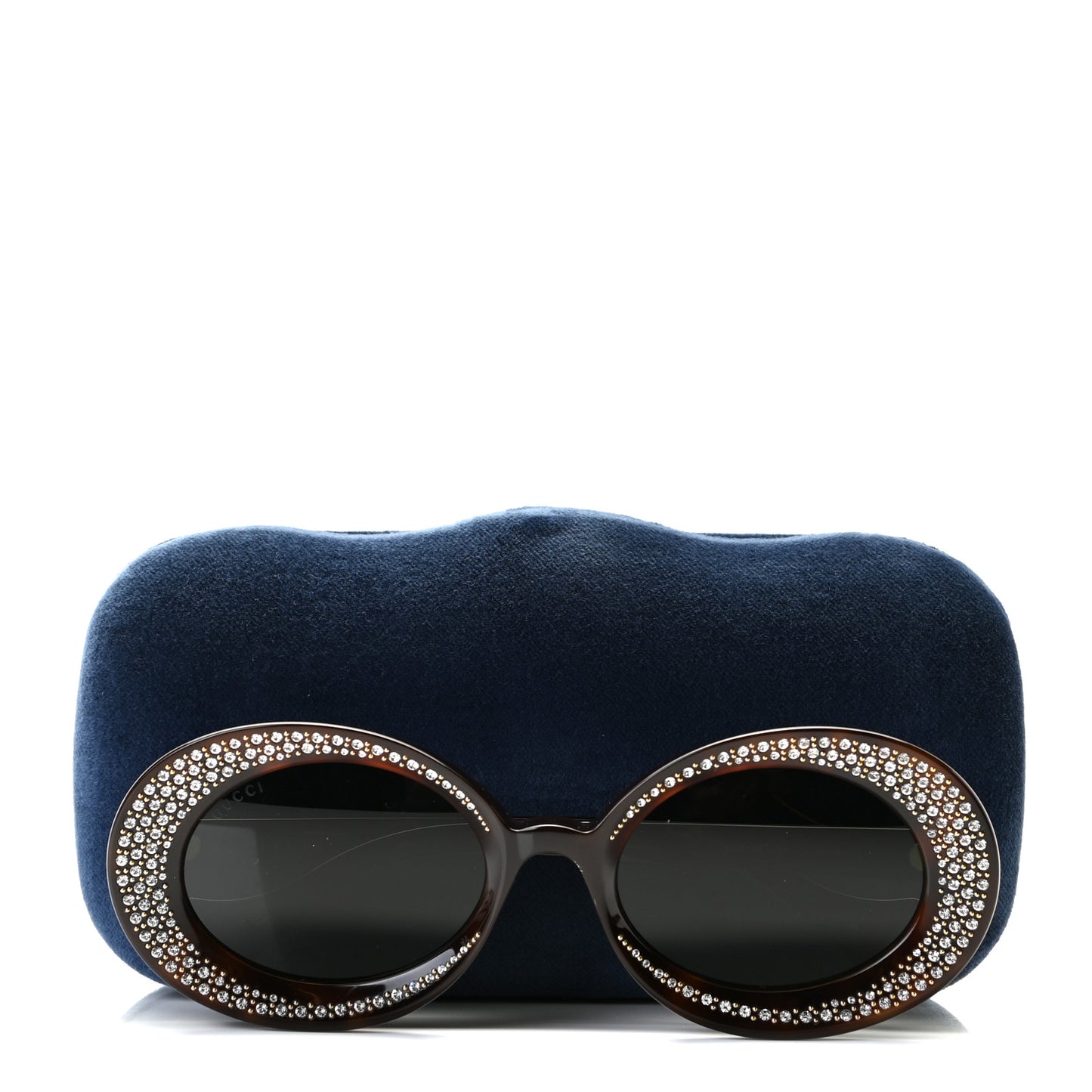 Acetate Crystal Round Sunglasses GG0618S Tortoiseshell