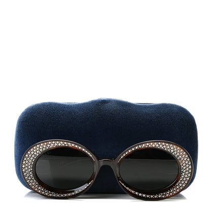 Gucci Acetate Crystal Round Sunglasses GG0618S Tortoiseshell 7 of 7
