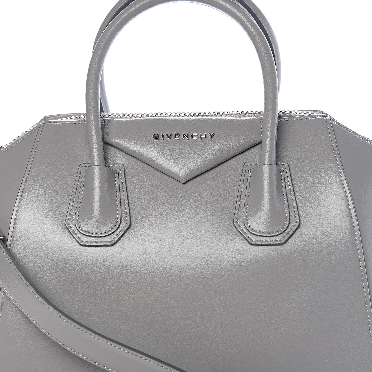Givenchy Shiny Lord Calfskin Small Antigona Pearl Grey 7 of 9