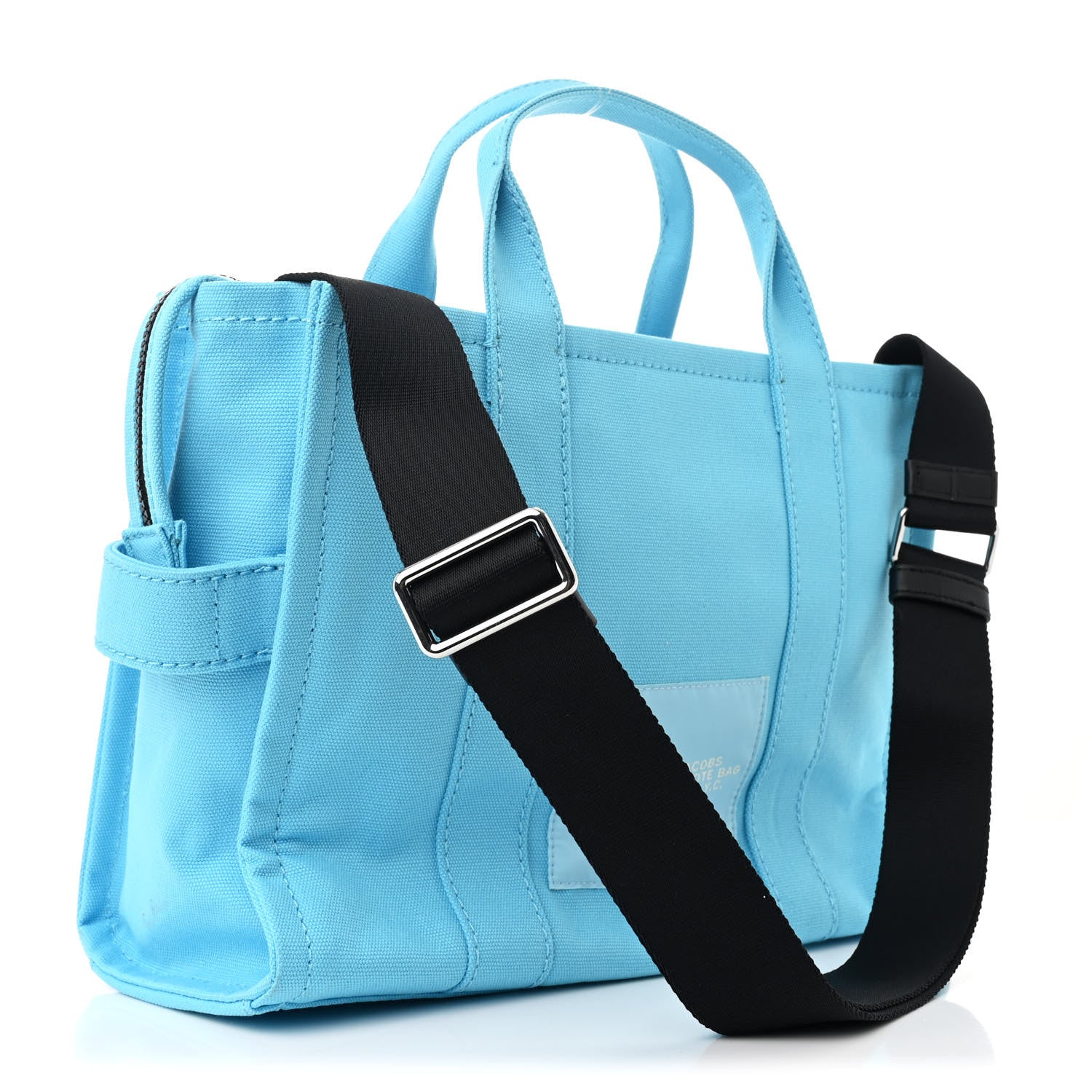 Marc Jacobs Cotton Canvas Medium The Traveler Tote Bag Aqua 3 of 13